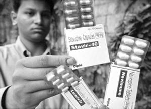 印度本土生产的抗艾滋病药